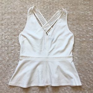 Dynamite White Peplum Top